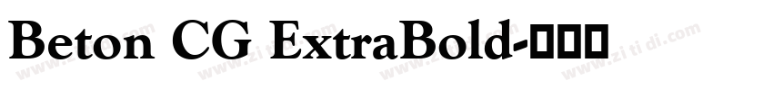 Beton CG ExtraBold字体转换